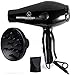 Magnifeko 1875W Professional Hair Dryer with Diffuser Ionic Conditioning - Powerful, Fast Hairdryer Blow Dryer - 2 Speeds, 3 Heat Settings (Black)