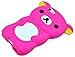 Bukit Cell ® Bundle - 4 Items: Bukit Cell ® HOT PINK 3D Teddy Bear Soft Silicone Case for iPhone 5C, Bukit Cell ® Cleaning Cloth, Screen Protector and Metallic Stylus Touch Pen with Anti Dust Plug
