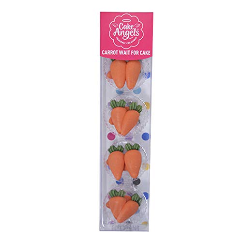 Cake Angels Royal Icing Carrot Shaped Handcrafted Edible Sugar