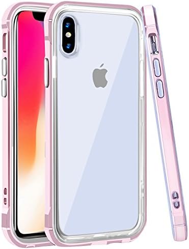 iPhone X/10 Phone Case - Newliton Ultra-hybrid shock-absorbing Clear iPhone X Case with Scratch Resistance Drop Protection for Women &amp; Men (pink)