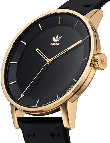 adidas black and gold watch