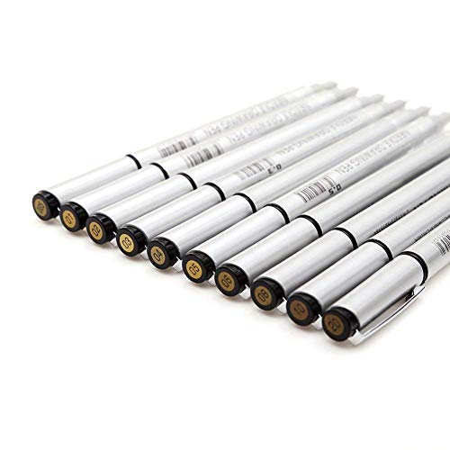 Black Precision Micro Line Pens,Multiliner, Anti-Bleed & Waterproof Archival Ink, Artist Illustration, Technical Drawing, Technical,Drawing,Office Documents, Scrapbooking,10/Set (Black) - Thumbnail 2
