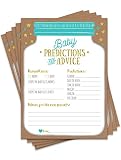 50 Mason Jar Baby Shower Prediction and Advice Cards - Gender Neutral Boy or Girl, Baby Shower Games, Baby Shower Decorations, Baby Shower Favors