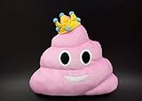 Pink Queen Poop Emoji Pillow Emoticon Stuffed Plush Toy Doll by WEP