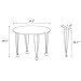 Novogratz Round Dining Table with Chrome Plated Legs, Gray