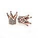 King Crown Bead Pave Black CZ for Mens Bracelet Charms Spacer Beads Jewelry Making Findings 12x13mm 10Pcs