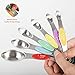 Magnetic Measuring Spoons Set Stainless Steel Stackable Dual Sided Teaspoons and Tablespoons for Measuring Dry and Liquid Ingredients Set of 6