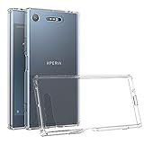 Sony Xperia XZ1 Case,Yiakeng Dual Layer shockproof wallet Armor Soft glitter silicone Crystal Phone cases full cover for Sony Xperia XZ1 /G8341 (Clear)