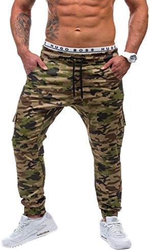 Chino Pants Men and New Sweatpants Camouflage Essential Summer Casual Pants Slim Fit Stretch Sport Exercise Workout Trousers Long