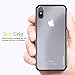iPhone X Case,Clear Thin Hybrid Cute Armor Hard Back Defender Flexible Silicone TPU Gel Bumper Anti-Slip Scratch Shock-Proof Full Body Resistant Transparent Protective Cover for Apple iPhone X Black