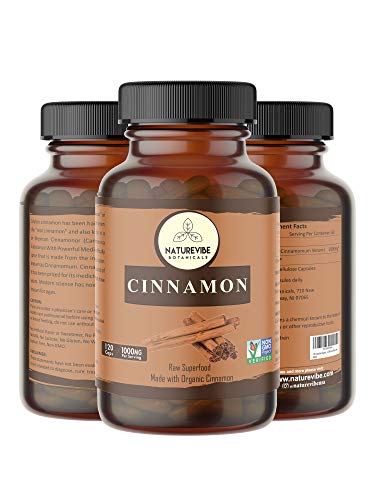 image for Naturevibe Botanicals Ceylon Cinnamon Capsules, Ultra-Premium –100% 