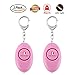 Personal Self Defence Alarm 120DB SOS Emergency Alarm Safety Alarm Keychain For Women,Kids,Girls,Superior,Elderly,Explorer Self Defense Electronic with Pripaso (2pack,Pink)