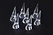 Pack of 10 Jewelry Ring Display Holder Stand Cone Shape Acrylic (Clear)