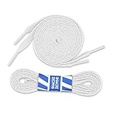 White Flat Shoelaces 5/16
