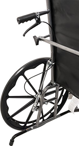 ProBasics Full Reclining Manual Wheelchair with 16" x 17" Vinyl Upholstered Seat, Removable Desk-Length Arms, and Elevating Legrests, supports patient weights up to 300 pounds - Thumbnail 6