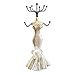 Yunko Fashion Mannequin Jewellery Holder Earring Necklace Display Stand Mermaid Style Rack White
