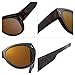 CAXMAN Oversized Lens Cover Sunglasses Mirrored Polarized Lens for Prescription Glasses, Tortoise Frame and Brown Mirror Lens, Size 56 mm