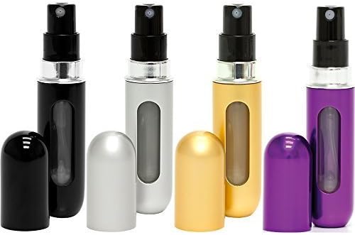 Travalo Classic Refillable Travel Perfume Bottle Atomizers, Black/Silver/Gold/Purple, by TRAVALO CLASSIC