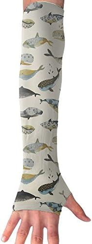 Vintage Whales Sea Life Sun Protection Arm Cooling Sleeve UV Protection Cooling Or Warmer Arm Sleeves For Men Women Kids
