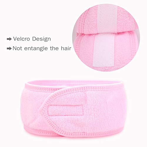 Aniwon 8 Pack Spa Headband Hair Wrap Sweat Headband Head Wrap Hair Towel Wrap Non-slip Stretchable Washable Makeup Headband for Face Wash Facial Treatment Sport
