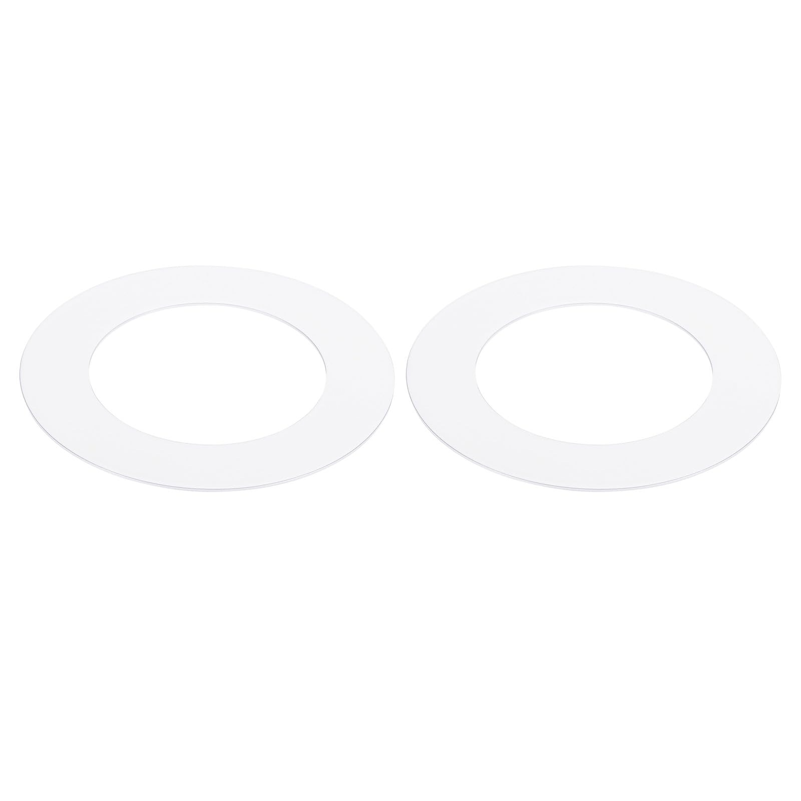 PATIKIL Metal Goof Trim Ring, 2 Pcs 3.19" OD x 2.01" ID White Recessed Light Cover Ring for Recessed Can Downlight, Living Room
