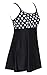 DANIFY Women's One Piece Polka Dot Swimdress Cover Up Swimsuit Plus Size Modest Swimwear Polka Dot IT54/US20