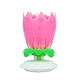 Multiple Color Rotation Music Birthday Candles (Pink)