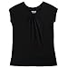 French Toast Big Girls' Short Sleeve Crew Neck Tee,Black,Large