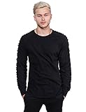 Youstar Men's Short Sleeve Cut out Zipper Shirt