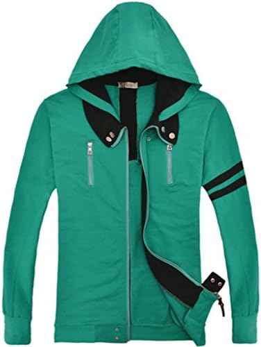 Cos-me Tokyo Ghoul Kanagi Cosplay Ken Kamen Green Hoodies Jacket Coat Costumes L