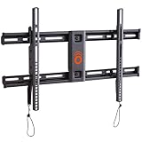 ECHOGEAR Low Profile Fixed TV Wall Mount for TVs Up to 85" - Holds Your TV Only 2.25" from The Wall - Fast Install with Template & You Can Level After Mounting - Pull Strings for Easy Cable Access