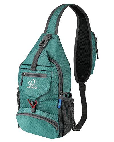 WATERFLY Brusttasche Sling Bag Klein Faltbarer Schultertasche Herren Damen