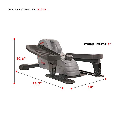Sunny-Health-Fitness-Portable-Stand-Up-Elliptical-SF-E3908-Gray