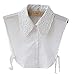 Half Shirt Detachable Fake False Faux Collar Cuff Cotton Choker Tie White