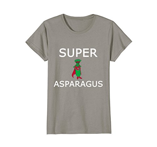 Womens Super Asparagus Vegan Tee Shirt Medium Slate