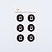 6 Black NFC Bubble Stickers NTAG213 by Tagstand - Fully programmable, and Works All NFC Enabled Devices