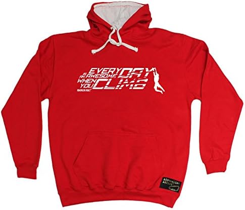 Adrenaline Addict - Everyday Is An Awesome Day Climb Rock Climbing Hoody Climb Bouldering Climber Gloves Gear Birthday Gift Christmas Present - 2 TONE HOODIE