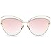 SOJOS Women's Double Wire Double Rimmed UV400 Cat Eye Sunglasses SJ1047 with Gold Frame/Pink Mirrored Lens