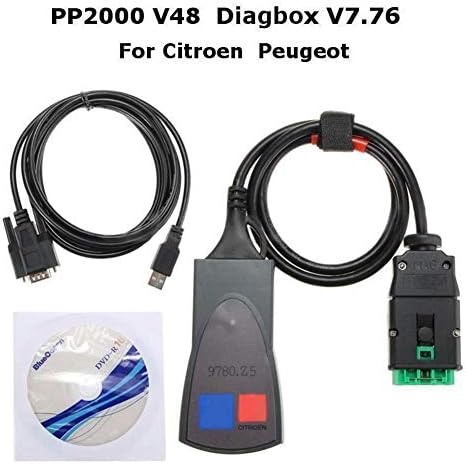 YOTHG Voiture Scanner, lexia3 PP2000 with Diagbox V7.83 Software for Citroen/Peugeot,PP2000/Lexia-3 Interface Works Both for Citroen and for Peugeot(as Shown)