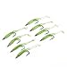 【Best Deals】OriGlam 10PCS 7cm Luminous Green Night Soft Fishing Lure Bait Kit Lure with Hook Artificial Bait