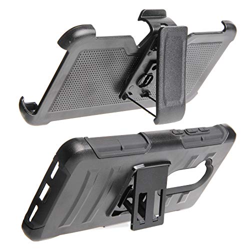 Alcatel 7/ Alcatel Folio/ReVVL 2 Plus Case, Trishield Gear Hybrid Rugged Armor Black with Kickstand Belt Clip Holster - Collage Surf Board