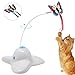 Bascolor Electric Rotating Butterfly Cat Toys Two Flashing Butterflies Interactive Cat Teaser Toy