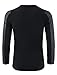 uxcell Men's Casual Long Sleeve Pullover Leather Sleeves Crew Neck T-Shirts Black S US 34