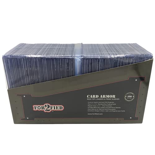 Rigid Top Loaders and Penny Sleeves 100ct (35pt) For2fied Card Armor