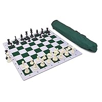 Wholesale Chess Triple Weighted Pieces and Mousepad Board Chess Set (Green)