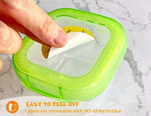 Baby Food Labels, Removable Write-On Date Labels for OXO TOT Food Storage Containers & Baby Bottles, Great for Daycare, Pack of 90