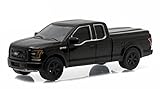 2015 Ford F-150 XL Pickup Truck Black Bandit 1/64 by Greenlight 27840 E