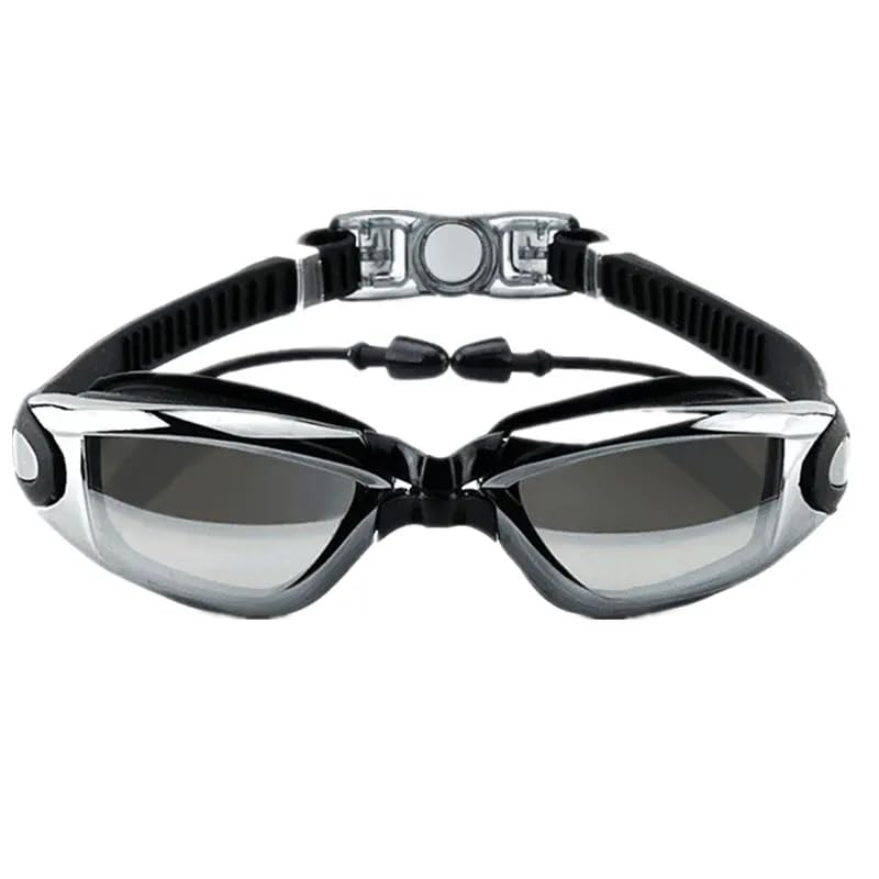 ARIATI Swimming Goggles, Swim Goggles attached Ear Plugs for Men Women And Kisds 8+ - No Leaking, Anti Fog, UV Protection - Storage Case, Nose Clip and Earplugs