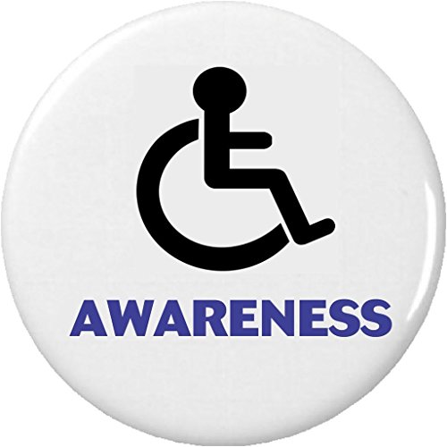 Wheelchair / Handicap Awareness Symbol 1.25â€ Button Pin Disability Access