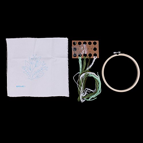 image for MonkeyJack Leaf Template Pattern Cross Stitch Embroidery Hand Sewing T